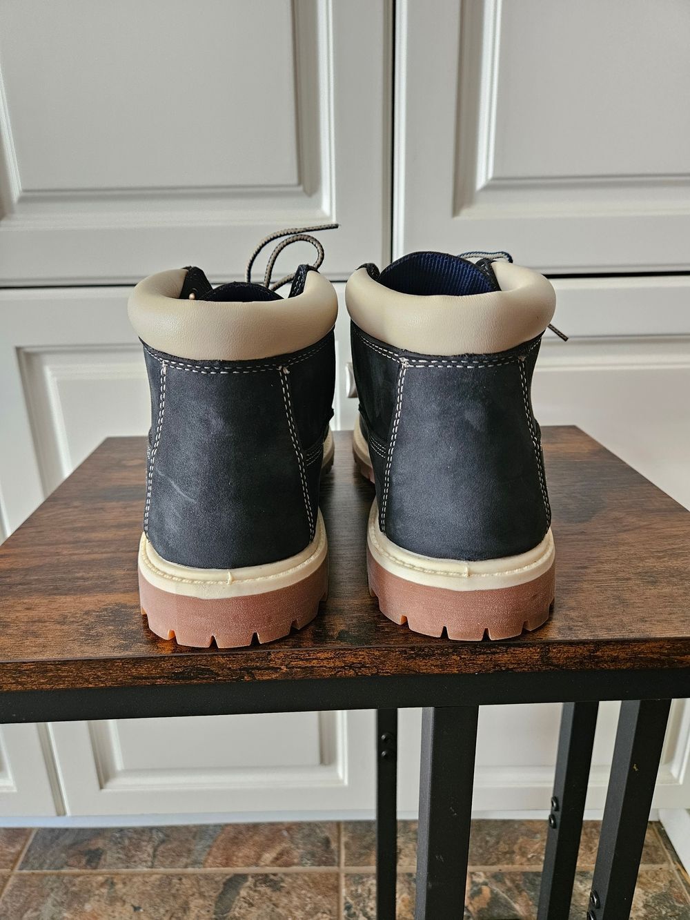 Timberland Wide Nellie Navy Nubuck Chukka Boots Gorpcore Granola Hiking Outdoors - Picture 4 of 7